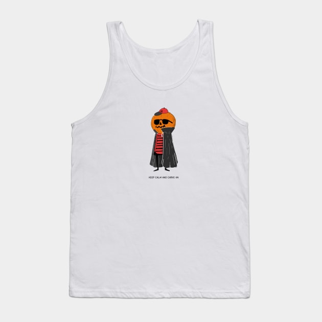 Keep Calm And Carve On Halloween Tank Top by T-ShirtCandy